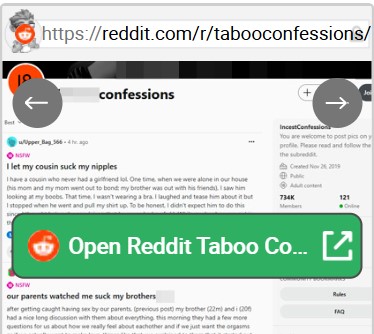 Reddit Taboo Confessions